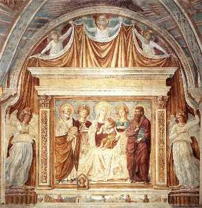 Benozzo Gozzoli - Tabernacle of the Madonna delle Tosse: Maria lactans