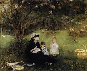 Berthe Morisot - Beneath the Lilac at Maurecourt