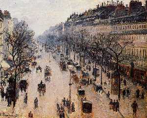 Camille Pissarro - Boulevard Montmartre Winter Morning