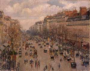 Camille Pissarro - Boulevard Montmartre Afternoon, Sunlight