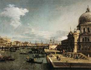 Giovanni Antonio Canal (Canaletto) - Entrance to the Grand Canal and the Church of La Salute
