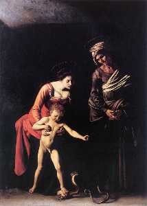 Caravaggio (Michelangelo Merisi) - Madonna and Child with St. Anne