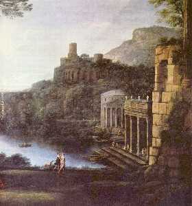 Claude Lorrain (Claude Gellée) - Landscape with the nymph Egeria and Numa
