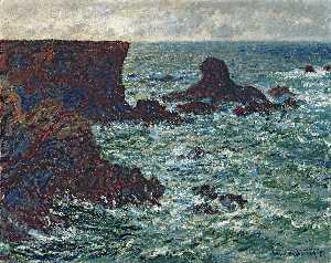 Claude Monet - Rocks at Port Coton, the Lion Rock