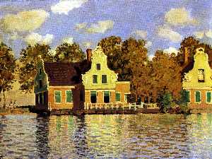 Claude Monet - Houses on the Zaan River at Zaandam