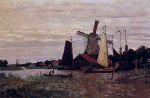 Claude Monet - Windmill at Zaandam