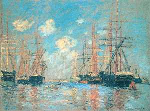 Claude Monet - The Sea, Port in Amsterdam