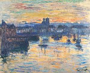 Claude Monet - Port of Dieppe, Evening