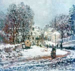 Claude Monet - The Grand Street Entering to Argenteuil, Winter