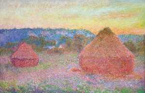 Claude Monet - Grainstacks at the End of the Day, Autumn