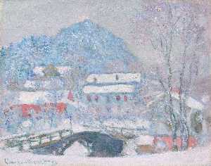 Claude Monet - Norway, Sandviken Village in the Snow