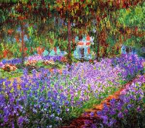 Claude Monet - Irises in Monet-s Garden