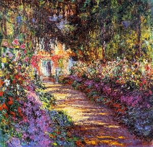 Claude Monet - Pathway in Monet-s Garden at Giverny