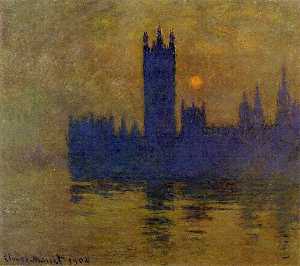 Claude Monet - Houses of Parliament, Sunset 02