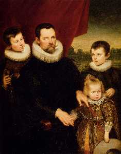 Cornelis De Vos - Portrait of a Nobleman and Three Children