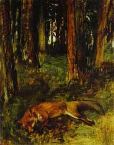Edgar Degas - Dead fox lying in the Undergrowth