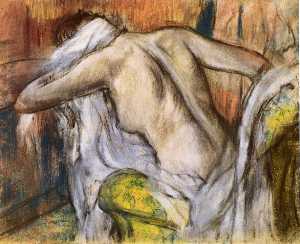 Edgar Degas - After Bathing, Woman Drying Herself