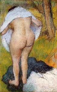 Edgar Degas - Nude Woman Pulling on Her Clothes