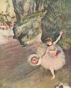 Edgar Degas - Dancer with a bouquet of flowers (The Star of the ballet)