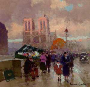 Edouard Cortes - Effect of sunlight on Notre Dame