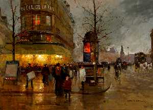 Edouard Cortes - La Place de la Bastille, Paris