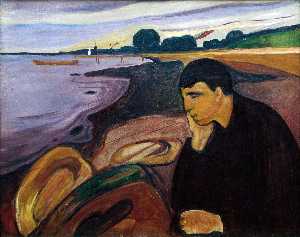 Edvard Munch - Melancholy - (own a famous paintings reproduction)