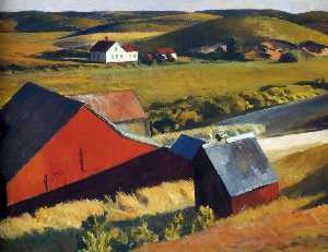 Edward Hopper - Cobbs Barns and Distant Houses