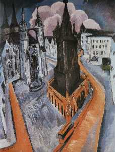 Ernst Ludwig Kirchner - The Red Tower in Halle