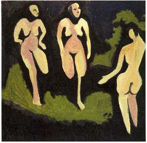 Ernst Ludwig Kirchner - Nudes in a Meadow