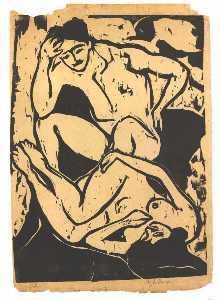 Ernst Ludwig Kirchner - Nacked Couple on a Couch