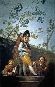Francisco De Goya - Boys playing soldiers