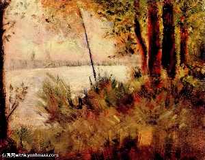 Georges Pierre Seurat - Grassy Riverbank