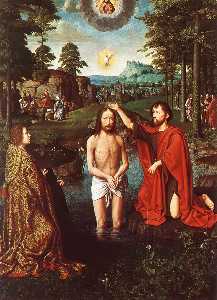 Gerard David - The Baptism of Christ (Central section of the triptych)