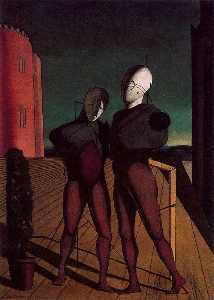 Giorgio De Chirico - The duo (The models of the red tower)