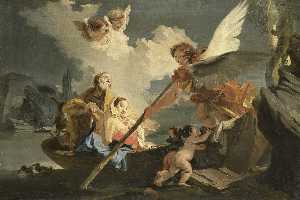 Giovanni Battista Tiepolo - The Flight to Egypt