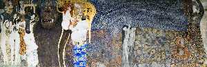 Gustave Klimt - The Beethoven Frieze: The Hostile Powers. Far Wall