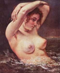Gustave Courbet - The Woman in the Waves (The Bather)