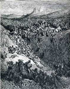 Paul Gustave Doré - Samson Destroys the Philistines with an Ass- Jawbone