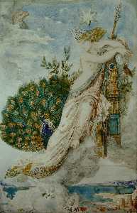 Gustave Moreau - The Peacock complaining to Juno