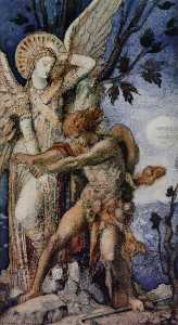 Gustave Moreau - Jacob and the Angel