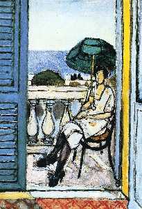 Henri Matisse - Woman with a Green Parasol on a Balcony