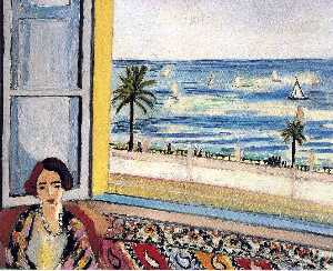 Henri Matisse - Seated Woman, Back Turned to the Open Window