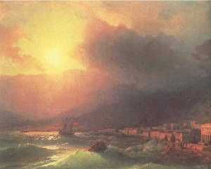 Ivan Aivazovsky - View of Yalta in evening