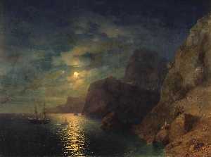 Ivan Aivazovsky - Sea at night