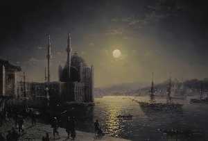 Ivan Aivazovsky - Moonlit Night on the Bosphorus