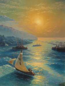 Ivan Aivazovsky - Ships at the Feodosiya raid