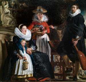 Jacob Jordaens - The Artist-s Family