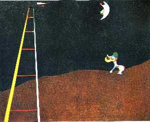 Joan Miró - Dog Barking-at the Moon