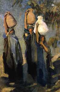 John Singer Sargent - Bedouin Women Carrying Water Jars