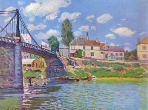 Alfred Sisley - Bridge at Villeneuve la Garenne